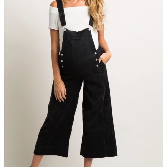 Pinkblush Pants - Pink Blush Maternity corduroy black Overalls L